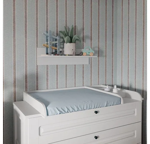 VitaliSpa Wandregal Ajaton, Spielzeugregal, Weiß, 70 x 20 cm - Kinderzimmerregal für selbstständigen Zugriff auf Spielzeug, stilvolles Design und pflegeleichte Materialien, ideal für jedes Kinderzimmer.