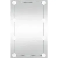 vidaXL Wandspiegel mit LED-Leuchten 50x80 cm - Eleganter Wandspiegel mit dimmbaren LED-Leuchten, ideal für jedes Zimmer. Bietet klare Reflexion und verschiedene Farbmodi für die perfekte Beleuchtung.