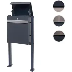 Paketkasten mit Standfuß HWC-K41 in grau von Mendler