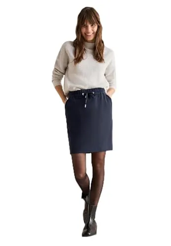CECIL Damen B361651 Jogg Skirt - Universal Blue, XXL EU - Röcke für Damen, knielanger Jogg Skirt mit elastischem Bund und seitlichen Taschen für lässigen Komfort und Bewegungsfreiheit.