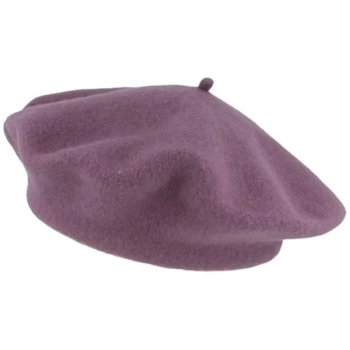 Breiter Damen Baskenmütze aus 100% Wolle - Baskenmützen & Barette für Damen, stilvolle und warme Wollmütze für jeden Anlass, perfekt für Herbst und Winter.