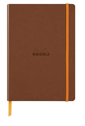 Rhodia Notizbücher Rho A5 - Kariert & Harter Einband - Hochwertiges Rhodia Notizbuch im A5-Format, kariert mit robustem Hardcover. Ideal für Notizen, Zeichnungen und kreative Ideen. Perfekt für Schule und Beruf.