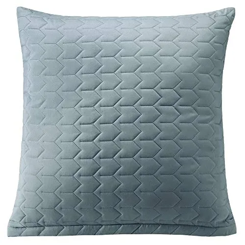 Aqua-Textil Dreamlike Zierkissen 45 x 45 cm Silber Mikrofaser Dekokissen leichte Wattierung Steppkissen