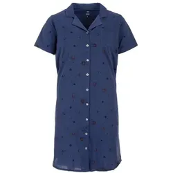 zeitlos Nachthemd Nachthemd Kurzarm - Sonne Mond Sterne blau L