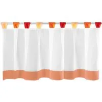 Arsvita Bistrogardine mit Schlaufen 150 cm x 45 cm Orange Rot