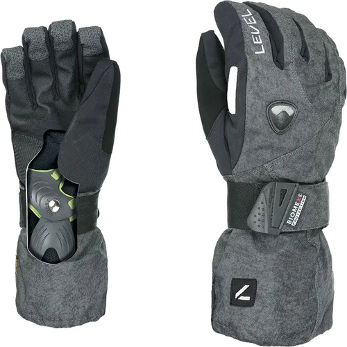 Level Fly Snowboard Handschuhe - Wasserdicht und Atmungsaktiv für Herren - Handschuhe für Ski und Snowboard, bieten optimalen Schutz und Komfort mit verstellbarem Riemen und hervorragender Wärmeisolierung für extreme Wetterbedingungen.