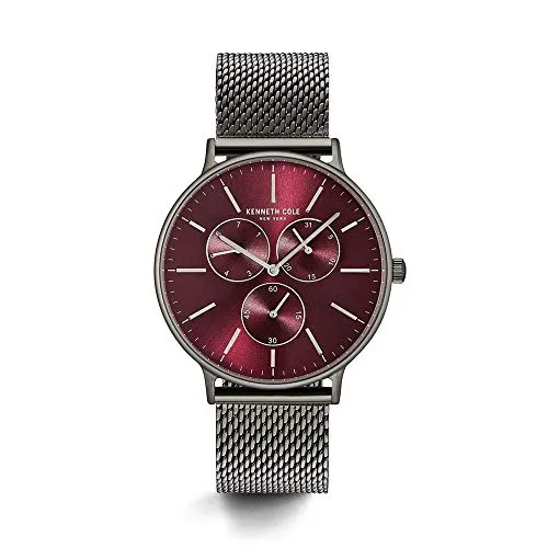 Kenneth Cole Herren analog Quarz Uhr mit Edelstahl Armband KC14946012