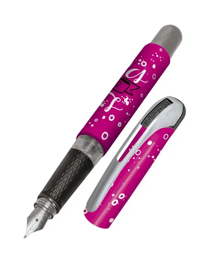 Online Pen Füller College Füllhalter - ergonomisch, 0.7 mm Strichstärke, in Pink, ideal für die Schule und hergestellt in Deutschland