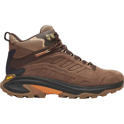 Merrell Moab Speed 2 LTR Mid WP mole 44 - Wasserdichter Wanderschuh mit hochwertigem Nubukleder, 100% recycelten Schnürsenkeln und Vibram TC5+ Außensohle für hervorragende Traktion. Ideal für Herbstwanderungen und Outdoor-Abenteuer.
