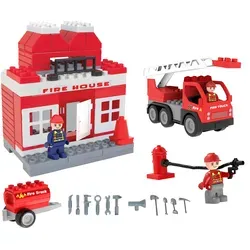 Spielzeugset Feuerwehr: Klemmbausteine für Kinder ab 3 Jahren