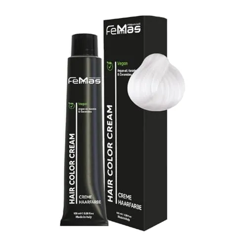 FemMas Haarfarbe Spezial Blond Sand Asch 12.71 I Creme Haarfarbe mit Arganöl, Keratin & Ceramiden I Als dauerhafte Haarfärbung oder Tönung für strahlende, haltbare Farbergebnisse I 100 ml