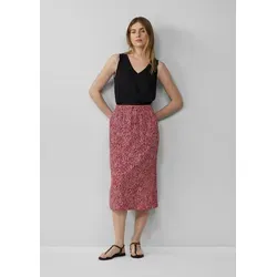 s.Oliver Midirock Rock Midi-Rock aus Viskose mit Eingrifftaschen und Tunnelzug rot 36