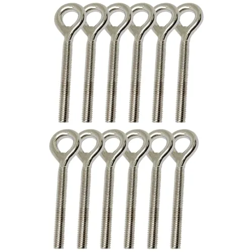 Stk Ringschraube M6 Aus Edelstahl 304 Robust und rostbeständig Augbolzen 70mm Länge für Garten Hanging Projekte 12