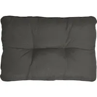 Beautissu Flair Loungekissen Outdoor Rücken 50x40x12cm Graphitgrau