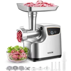 VEVOR Elektrischer Fleischwolf #8, 700 W, 2,3 kg/min Kapazität mit Zubehör