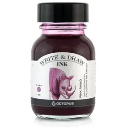 OCTOPUS Fluids Write and Draw Ink Pink Rhino, Schreib- und Zeichentusche, 50ml Tintenglas (Set, 0-tlg) lila 50 ml