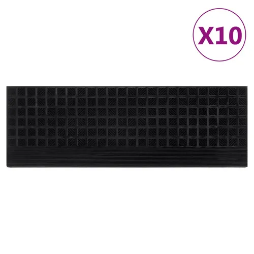 vidaXL Stufenmatten 10 STK. - Rutschfeste Treppenmatte aus Gummi - Stufenmatten für Treppen, rutschfest und langlebig, ideal für mehr Sicherheit beim Treppensteigen in Innen- und Außenbereichen.