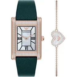 Damen Set EMPORIO ARMANI AR80085SET in Grün - Elegantes Damen Set EMPORIO ARMANI AR80085SET in Grün, ideal für modebewusste Frauen. Verleiht jedem Outfit einen stilvollen Akzent und überzeugt durch hochwertige Verarbeitung und modernes Design.