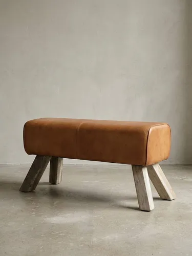 KADIMA DESIGN Sitzbank WL5.105 aus Holz und Leder - Modern und Stilvoll - Elegante Polsterbank mit Sitzfläche aus echtem, braunem Leder und stabilen Holzbeinen. Ideal für den Wohnbereich oder als Garderobenbank. Handgefertigt, jedes Stück ein Unikat. Pflegeleicht und bodenschonend.