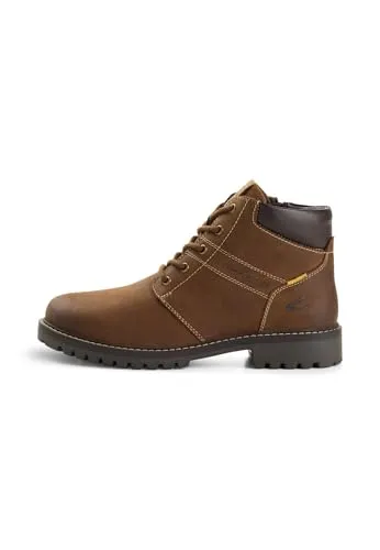 Winterboots CAMEL ACTIVE Herren Gr. 46, braun - Wanderschuhe aus Leder mit Warmfutter, ideal für kalte Tage. Schnürstiefel mit profilierter Sohle bieten besten Halt und Komfort.