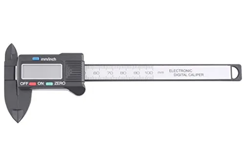 GSR Schieblehre Digital oder Analog 100/150mm 4 o.6 Zoll für Außen und Innen- und Tiefmaß, mit LCD Display (Digitale Schieblehre Schwarz 100 mm / 4 Zoll)