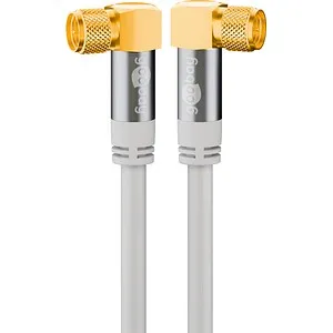 goobay F-Stecker SAT-Kabel 5,0 m weiß, 1 St.