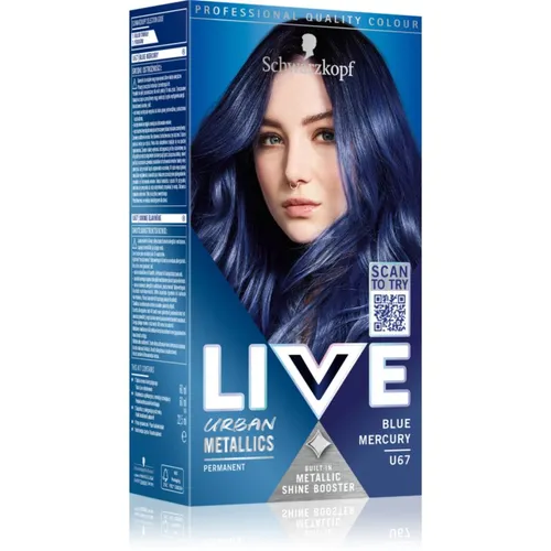 Schwarzkopf LIVE Urban Metallics Permanent-Haarfarbe Farbton U67 Blue Mercury 1 St.