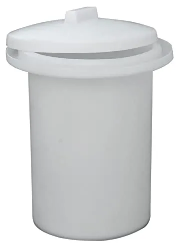 Yerd Sauerkraut-Topf: Gärfass für Sauerkraut/Choucroute, Sauerteig-Bottich ungefärbt weiß, 15 Liter, mit hermetischem Wasserrand