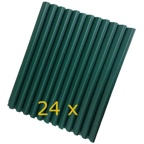 workingHOUSE Premium Sichtschutz | Klemmstreifen zur Befestigung | grün (24er Pack) | Balkon- und Zaunsichtschutz | PVC-Kunststoff | Anthrazit | Wetterfestes Zubehör für Gartenzaun und Balkon