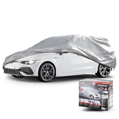 WALSER Fahrzeugabdeckung VW,AUDI,OPEL 31085 - Vollgarage für stationäre Kombis, schützt vor Witterungseinflüssen mit leichtem PVC-Material, ideal für ganzjährige Nutzung.