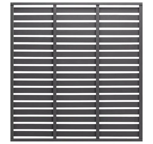 furnicato Zaun Zaunelement WPC 180x180 cm Grau, (1-St)
