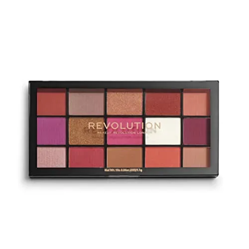 Makeup Revolution, Reloaded Lidschattenpalette, Red Alert, 15 Farbtöne, 16.5g