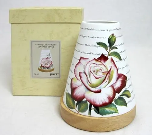 Hellmann Versand GmbH Teelichtleuchter Vintage Style Rose Nr.49 Mehrfarbig ca. 14,5 cm hoch