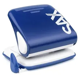 SAX Century 2 Löcher Registraturlocher Silber 25 Blatt 418 Blau