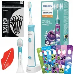 Philips Sonicare Zahnbürste für Kinder HX6322 mit Bluetooth und Aufsätzen
