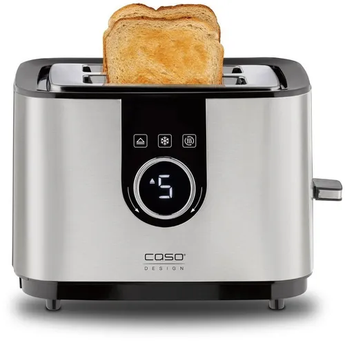 CASO Selection T 2 Edelstahl Toaster - Hochwertiger Toaster aus Edelstahl mit 2 Schlitzen, ideal für perfektes Rösten und gleichmäßige Bräunung.