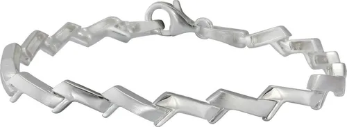 SilberDream 925 Sterling Silber Armband SDA4901JX - Elegantes Damenarmband aus 925er Sterling Silber mit Zick-Zack Muster und Karabinerverschluss. Ideal für modische Akzente und perfekt kombinierbar mit der SilberDream Kollektion. Länge: ca. 19cm.