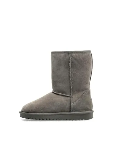 ARA Damen Alaska Stiefelette, Hellgrau, 39 EU Weit - Wanderschuhe, flache Stiefelette mit weiter Passform für optimalen Tragekomfort bei langen Spaziergängen und Ausflügen.