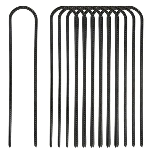 Stück Bodenanker, 30cm Bodenpfähle U-Typ Bodenanker Trampolin Zeltheringe Metall Boden Heringe, Garten Heringe mit Meißelspitze für Die Sicherung Von Zaun Zelten Vordächern 10