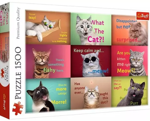 Puzzle 1500 Zabawne kocie portrety TREFL Trefl 5900511262124