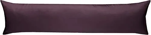 Bettwaesche-mit-Stil Mako-Satin Seitenschläferkissen Bezug aus 100% Baumwolle (Baumwollsatin) viele Farben & Größen Uni/einfarbig (40 cm x 145 cm, Brombeer) viele Farben & Größen