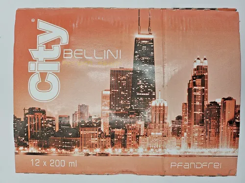 12x Mertes, City Bellini Pfirsich, weinhaltiger Cocktail je 200 ml 5,5 %, #Büro