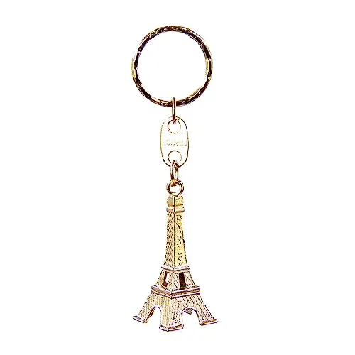 Oleanderhof Eiffelturm Schlüsselanhänger in Gold - Paris Andenken - Paris Reise - Frankreich Urlaub - Mini Eiffelturm
