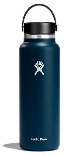 Hydro Flask 40oz Wide Mouth Flex Cap - Dunkel Blau - Thermobehälter mit 1183ml Fassungsvermögen, ideal für heiße und kalte Getränke, hält sie stundenlang auf der perfekten Temperatur.