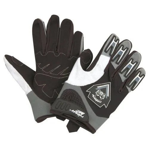 Roleff Racewear Motorradhandschuhe MX/Motocross, Schwarz/Silber, L
