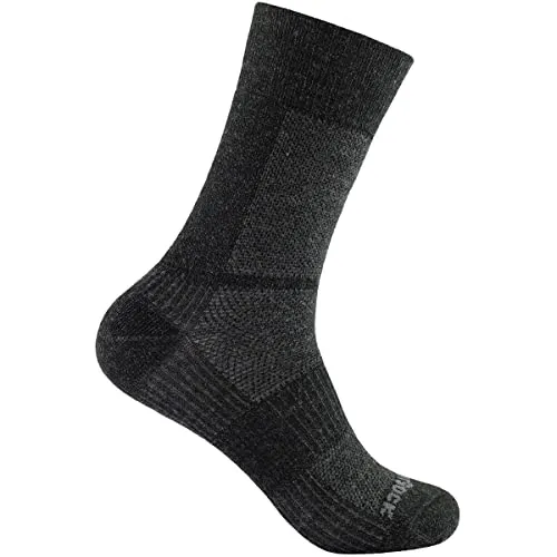 Wrightsock Coolmesh II Merino Crew Socken, Grey-Black, S
