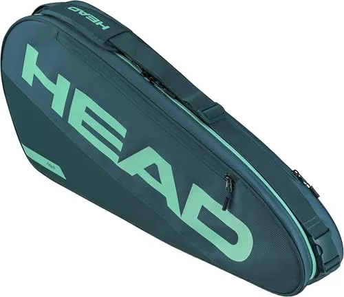 Head Tennis-Racketbag Tour Racquet Bag S (Schlägertasche, 1 Hauptfach) 2026 grün 3er - Moderne Tennistasche mit stylish reflektierendem Material, Platz für bis zu 3 Schläger und praktische Außentaschen für schnellen Zugriff auf Zubehör.