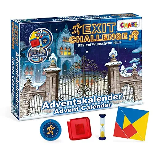 Adventskalender Escape/Exit Game - Das verwunschene Haus - Adventskalender für Kinder ab 8 Jahren, kombiniert spannende Rätsel mit festlicher Vorfreude und fördert Teamarbeit und Kreativität.