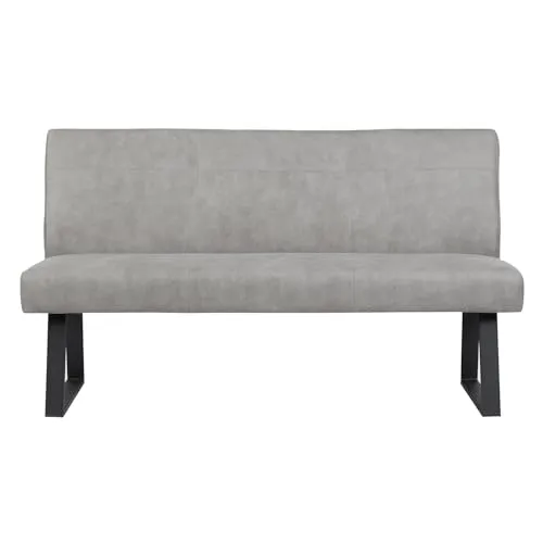 DUBI Möbel Essbank JOYCE mit Federkernbox und Metallgestell in grau von DUBI Möbel
