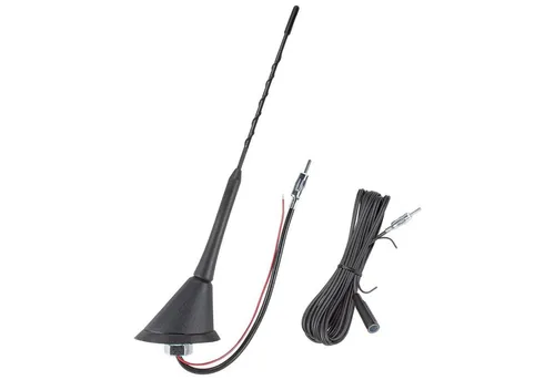 tomzz Audio Dachantenne 16V-Look AM/FM mit 450cm Kabel Verstärker DIN-Stecker Anti Autoradio-Ersatzantennenstab